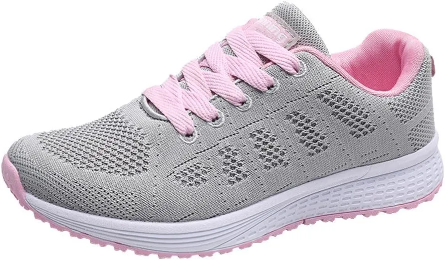 Women's Lace Up Walking Running Shoes Tennis Casual Womens Tennis Shoes Jogging Women's Shoes Casual Black Sneakers Slip On Tennis Shoe Trainers Shoe
