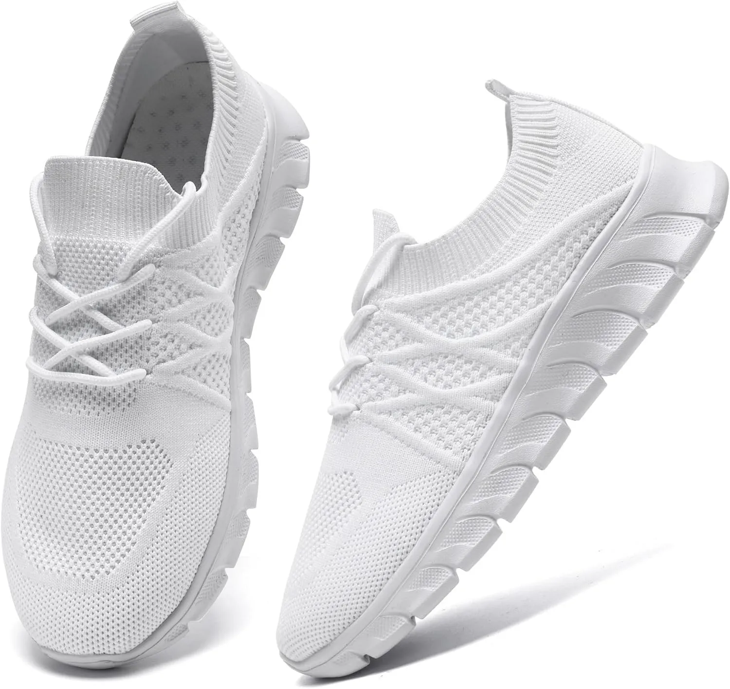 Womens Lightweight Road Running Shoes Slip On Walking Sneakers Suitable for Outdoor Sports Gym and Daily Wear All Day with Breathable Upper and Elastic Sole