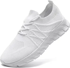 Womens Lightweight Road Running Shoes Slip On Walking Sneakers Suitable for Outdoor Sports Gym and Daily Wear All Day with Breathable Upper and Elastic Sole