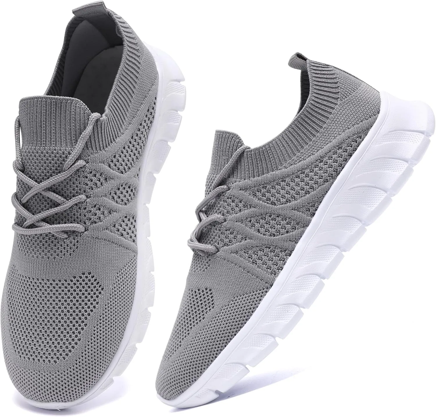 Womens Lightweight Road Running Shoes Slip On Walking Sneakers Suitable for Outdoor Sports Gym and Daily Wear All Day with Breathable Upper and Elastic Sole