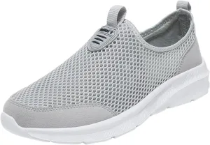 Womens Non Slip Work Shoes Slip On Water Resistant Womens Running Shoes Comfort White Casual Shoes Dress Sneakers White Tennis Shoe Cross Trainer Shoe