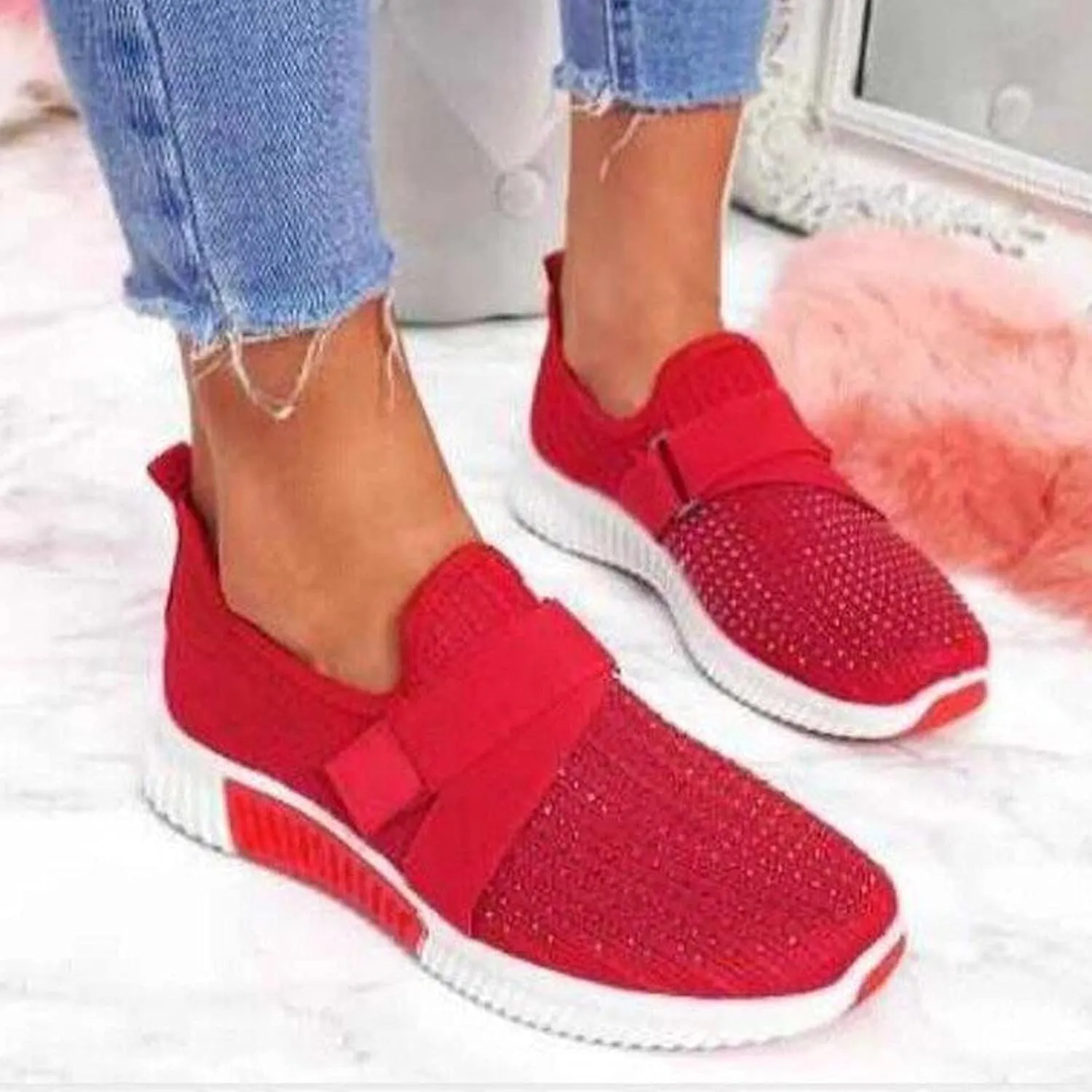 Women's Running Shoes All Black Pull On Sneakers Womens Black Womens Slip On Shoes with Arch Support Washable Womens High Top Sneakers Black Trendy Slip On Sneakers for Women 2023