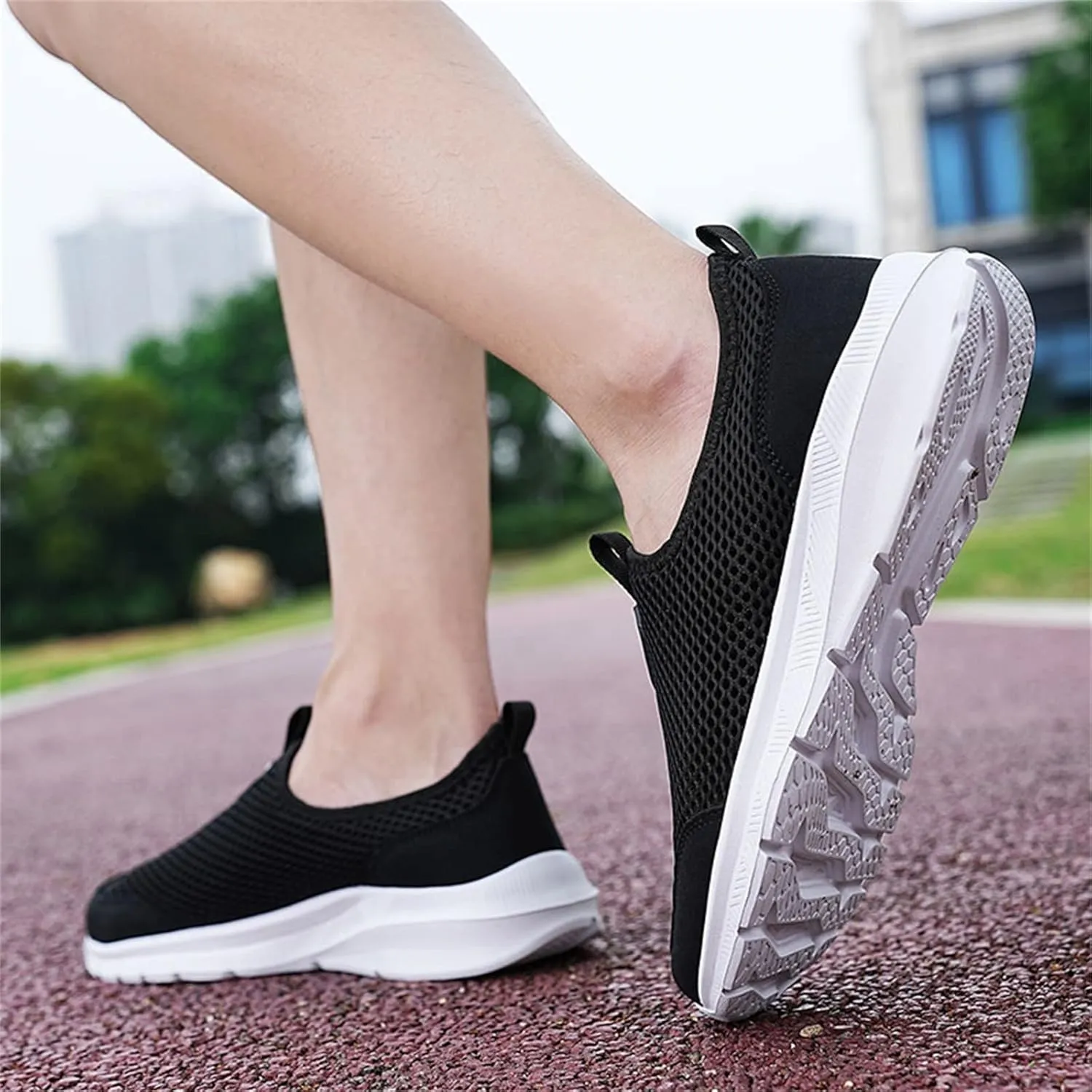 Women's Slip On Sneakers Lightweight Breathable Running Shoes for Men Lether Dressy Casual Shoes Men's Fashion Sneakers White Tennis Shoe Loafers Shoe