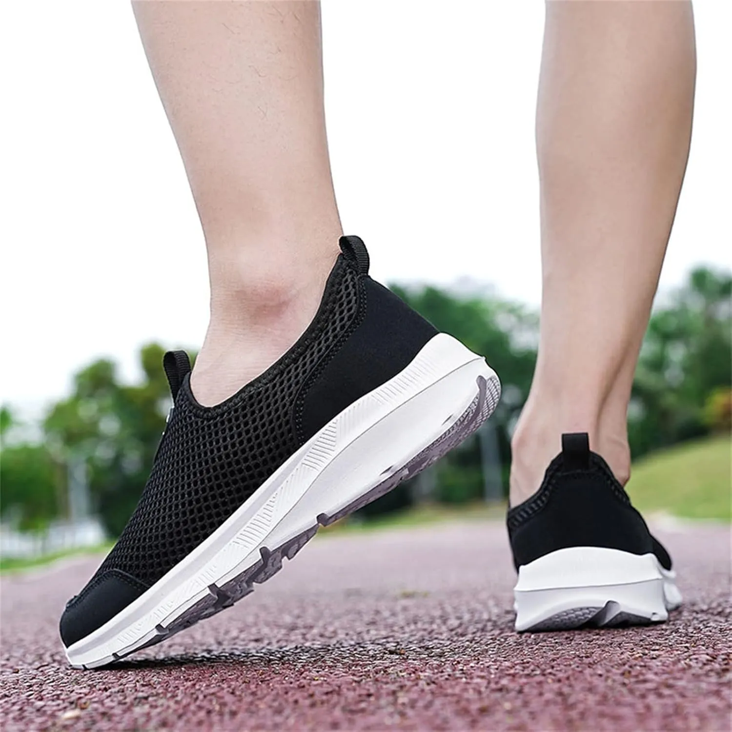 Women's Slip On Sneakers Lightweight Breathable Running Shoes for Men Lether Dressy Casual Shoes Men's Fashion Sneakers White Tennis Shoe Loafers Shoe