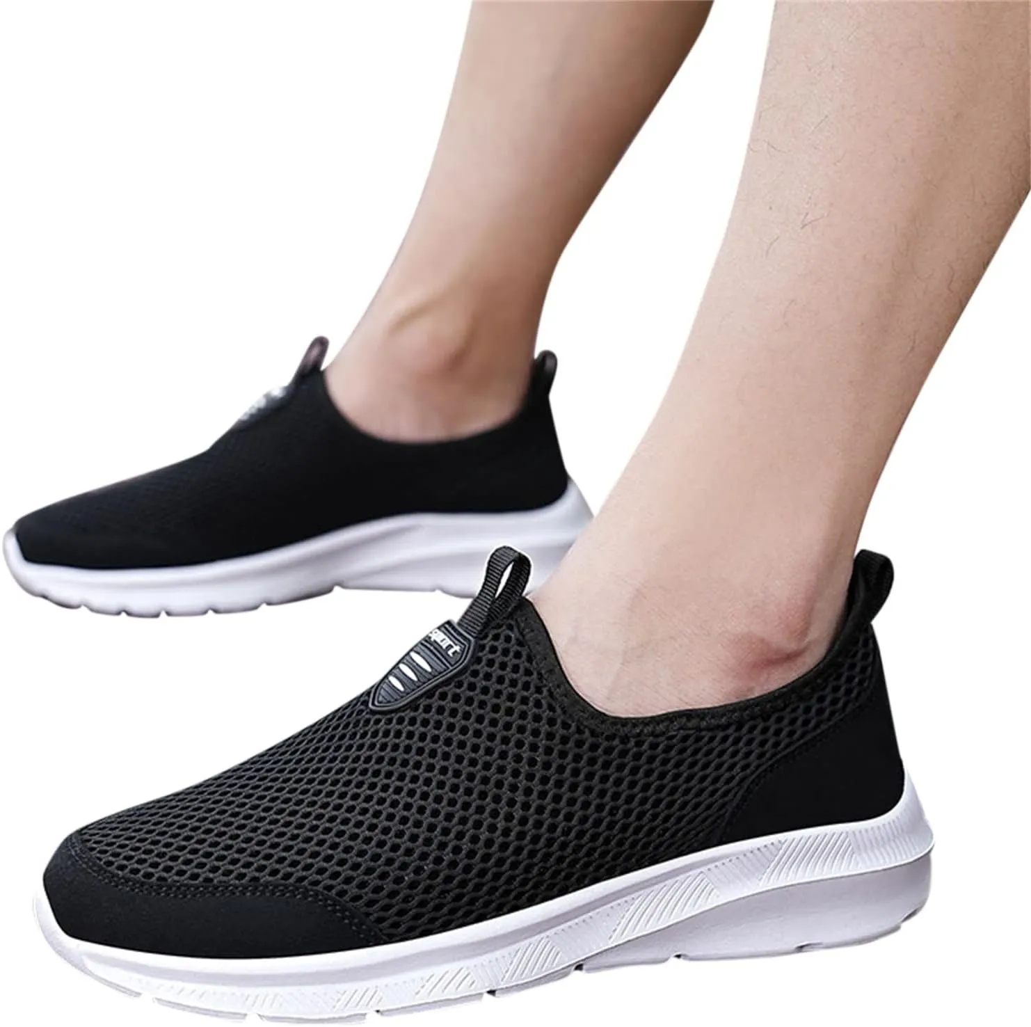 Women's Slip On Sneakers Lightweight Breathable Running Shoes for Men Lether Dressy Casual Shoes Men's Fashion Sneakers White Tennis Shoe Loafers Shoe