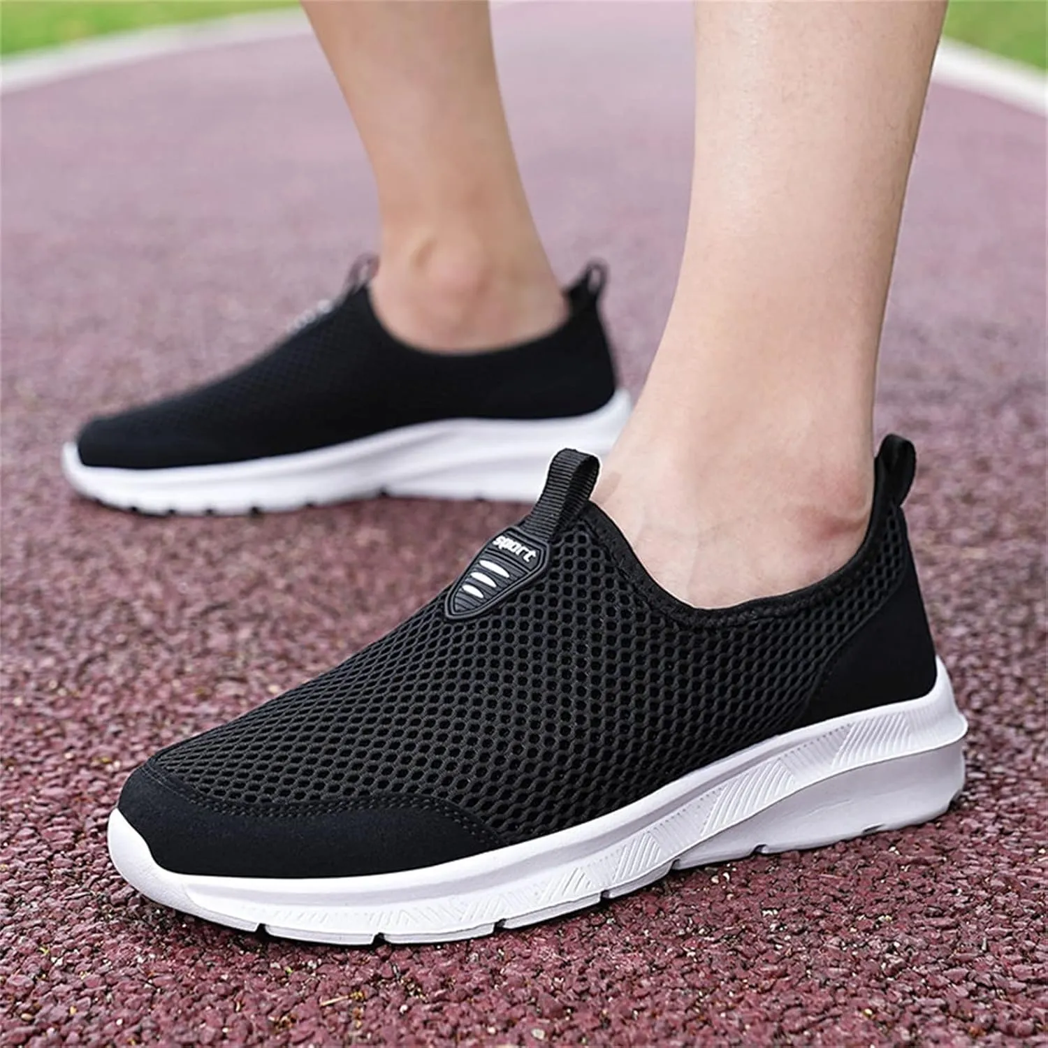 Women's Slip On Sneakers Lightweight Breathable Running Shoes for Men Lether Dressy Casual Shoes Men's Fashion Sneakers White Tennis Shoe Loafers Shoe