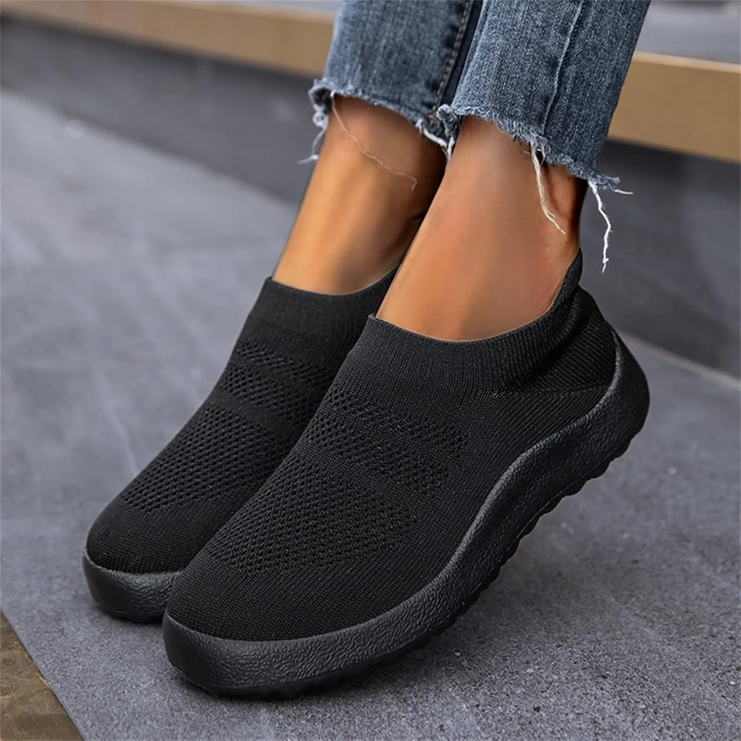 Womens Slip On Sneakers Women Walking Tennis Shoes Walking Shoes Women Cute Woman Shoes Casual Waterproof Sneakers Slip On Tennis Shoe Loafers Shoe