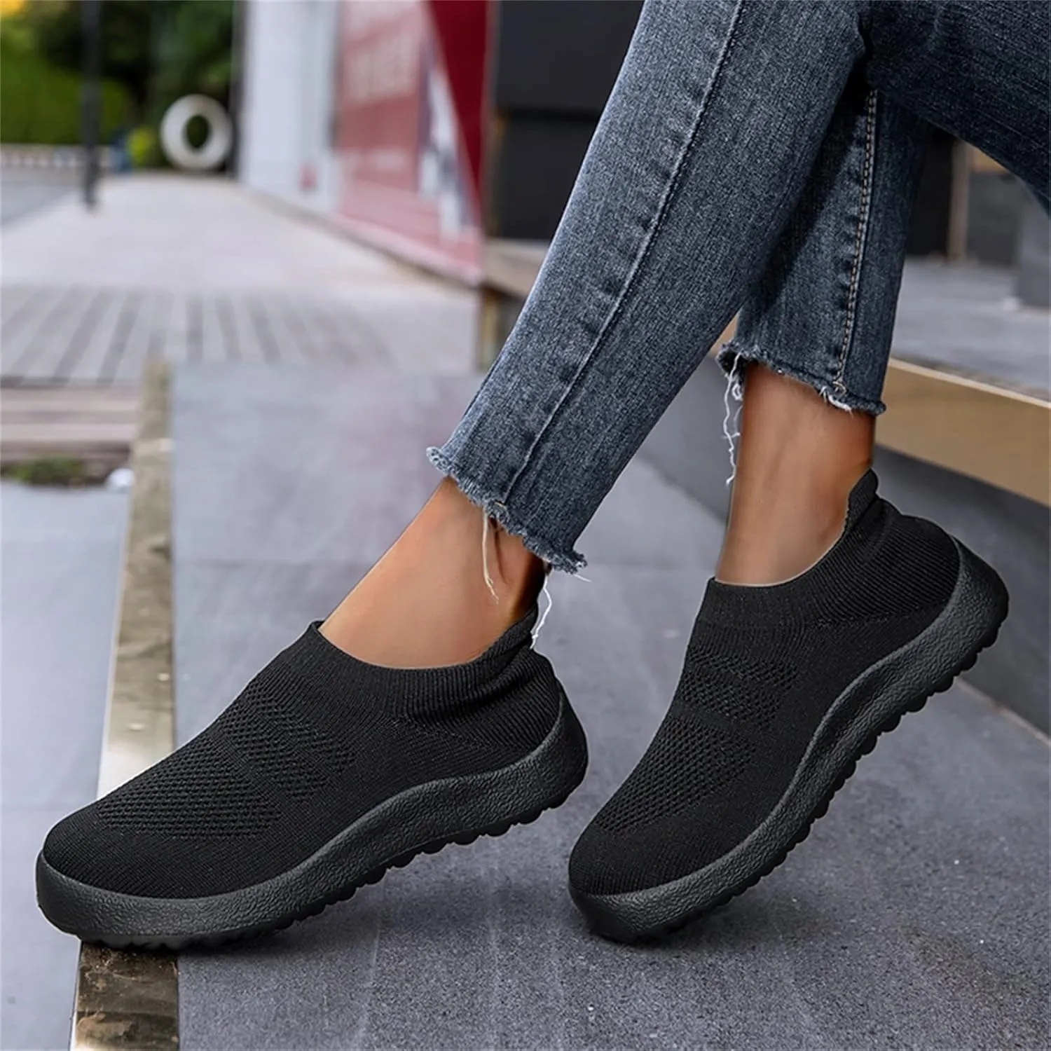 Womens Slip On Sneakers Women Walking Tennis Shoes Walking Shoes Women Cute Woman Shoes Casual Waterproof Sneakers Slip On Tennis Shoe Loafers Shoe