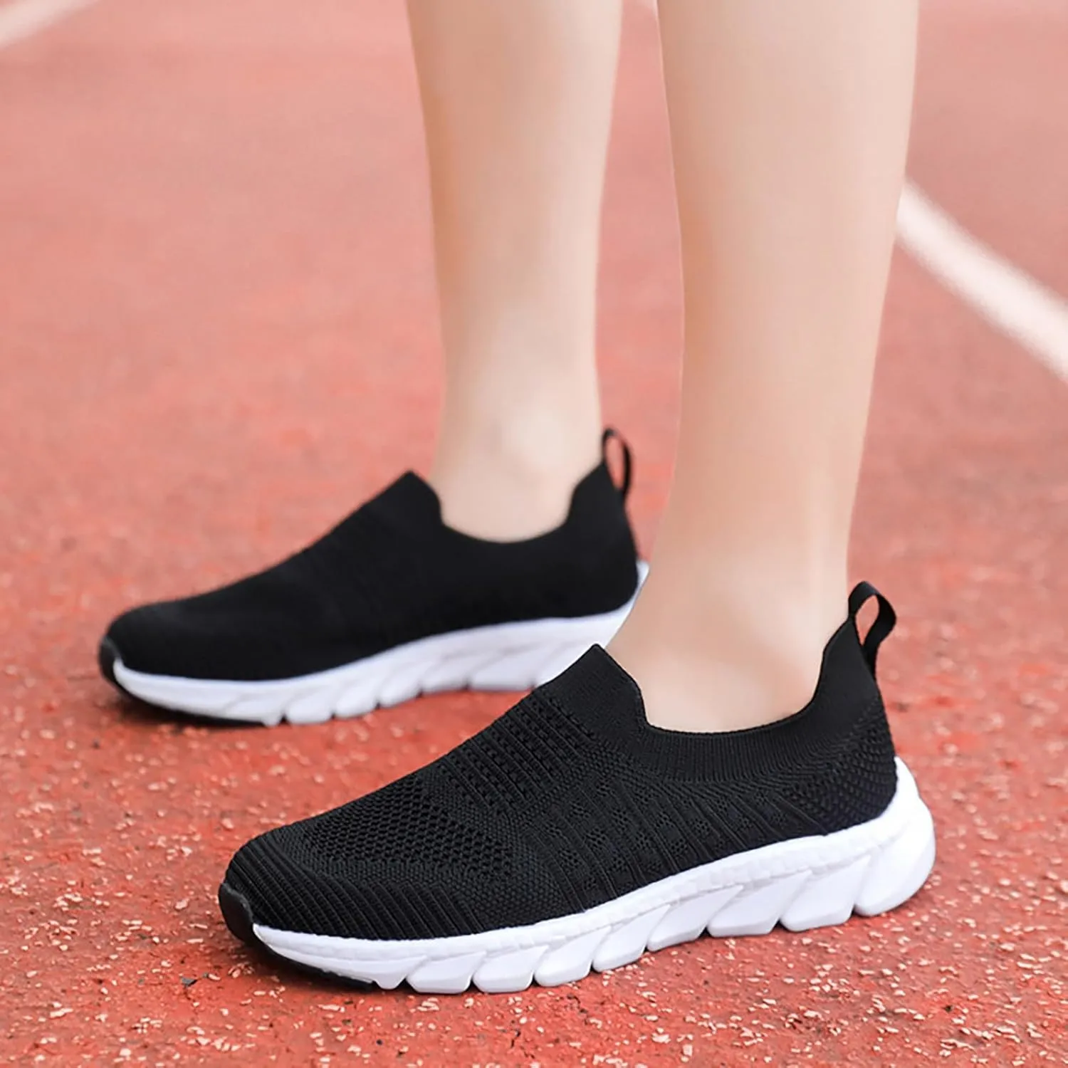 Womens Slip On Walking Shoes Lightweight Breathable Non Slip Mens Tennis Shoes Loafers Shoes Dressy Casual Fashion Sneakers Steel Toe Tennis Shoe Loafers Shoe