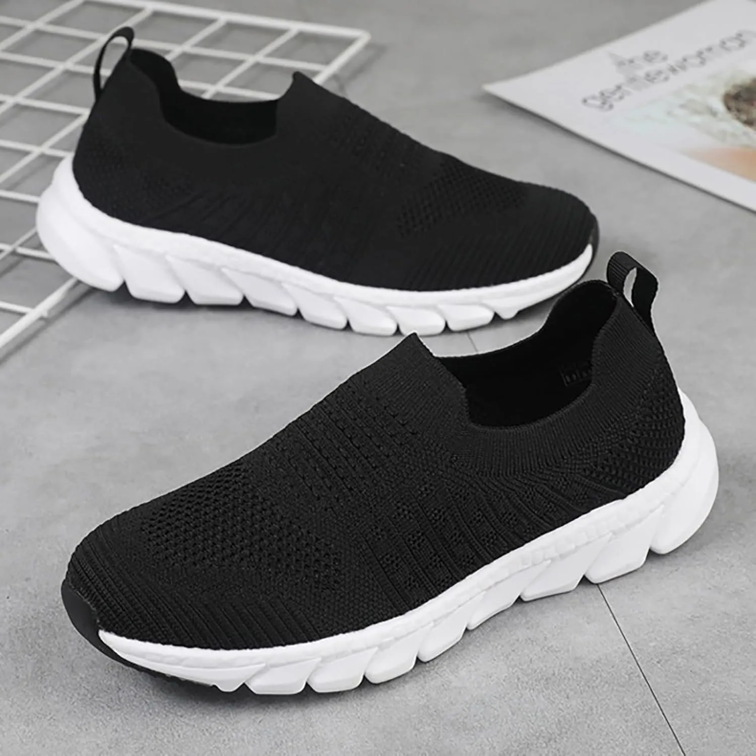 Womens Slip On Walking Shoes Lightweight Breathable Non Slip Mens Tennis Shoes Loafers Shoes Dressy Casual Fashion Sneakers Steel Toe Tennis Shoe Loafers Shoe