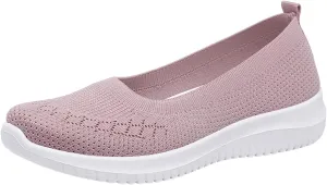 Women's Woven Orthopedic Breathable Soft Shoes, Slip On Mesh Sneakers, Comfort Wear Orthowear Shoes, Breathable Casual Shoe for All Day Wear