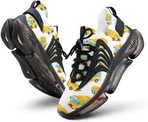 Yellow School Bus Men's Running Shoes Lightweight Walking Shoe Breathable Sneaker
