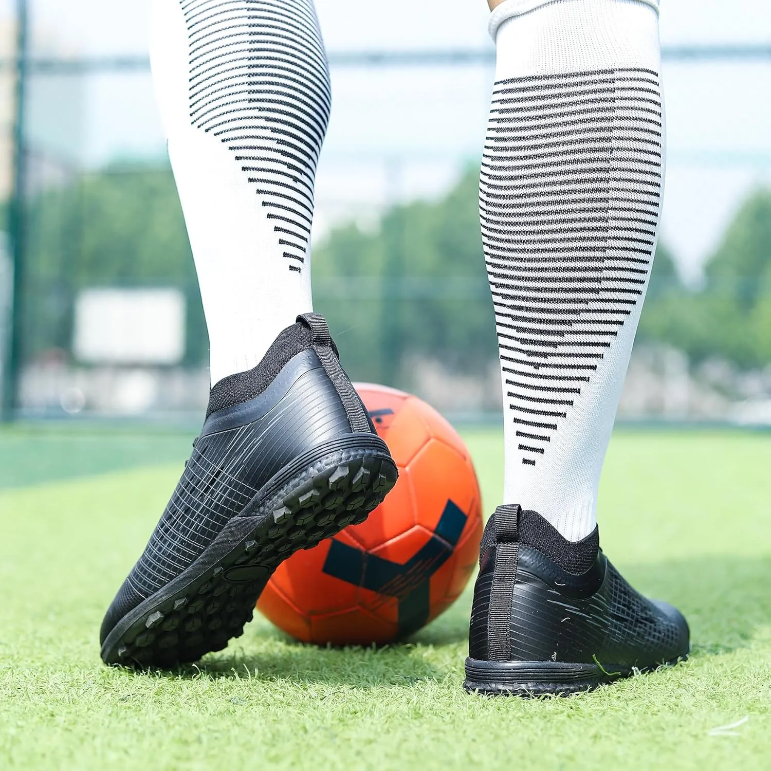 ZVC Soccer Cleats Mens Football Boots Soccer Shoes Outdoor Indoor Training Football Shoes for Youth Kids Big Boys