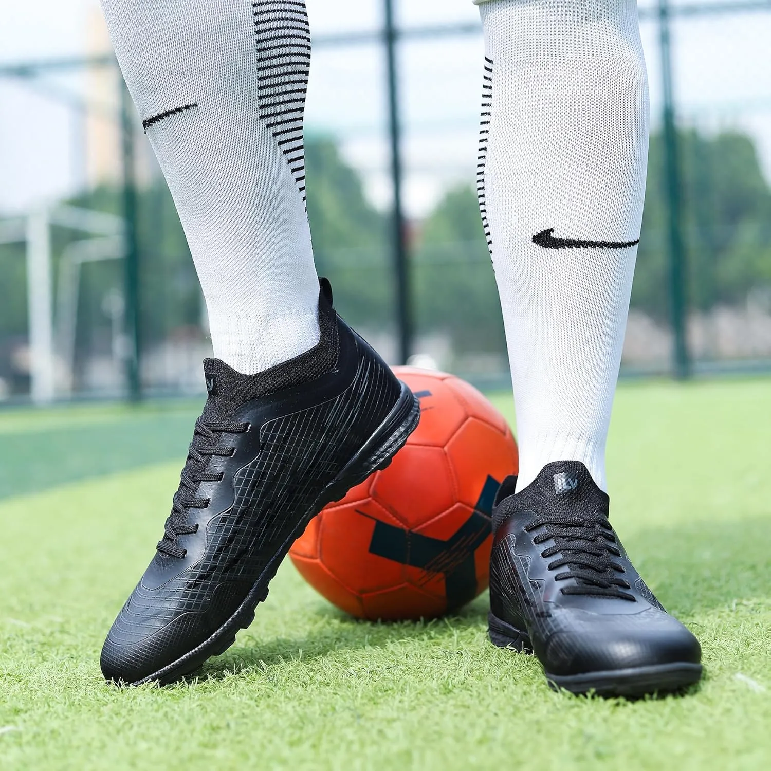 ZVC Soccer Cleats Mens Football Boots Soccer Shoes Outdoor Indoor Training Football Shoes for Youth Kids Big Boys